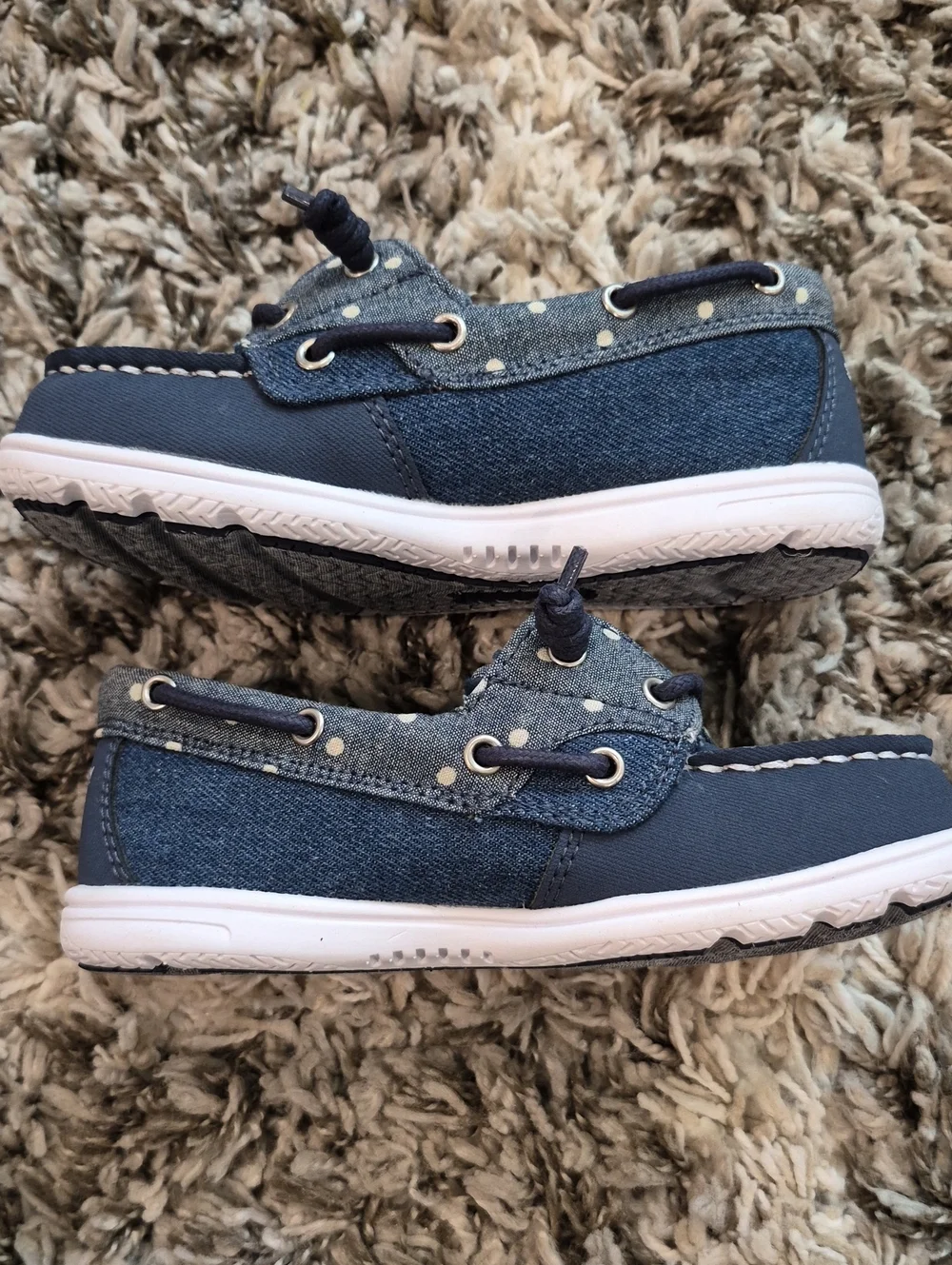 Sperry Polka Dot Shoresider Jr Boat Shoes
